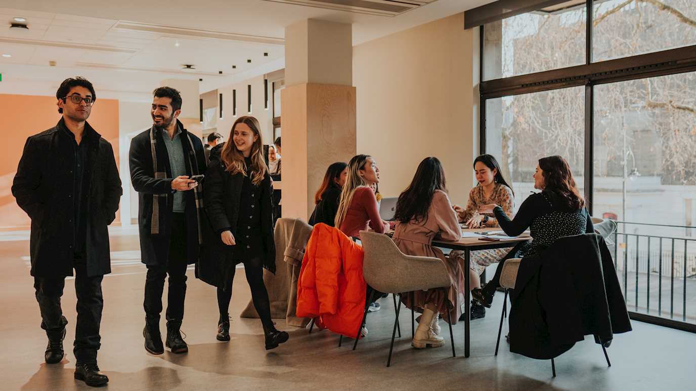 Students in Stewart House, part of Royal Holloway in London. 